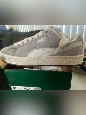 PUMA Suede Xl Lace Up  Mens Grey Sneakers Casual Shoes 39520581